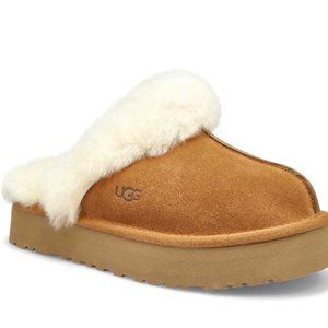 WOMEN'S UGG DISQUETTE CHESTNUT PLATFORM SLIDES US 9 / EU 40 / UK 7